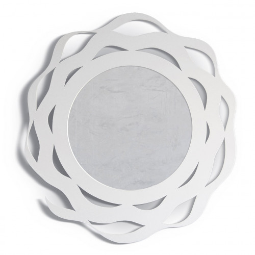 зеркало круглое в белой волнистой раме splash в Нижневартовске