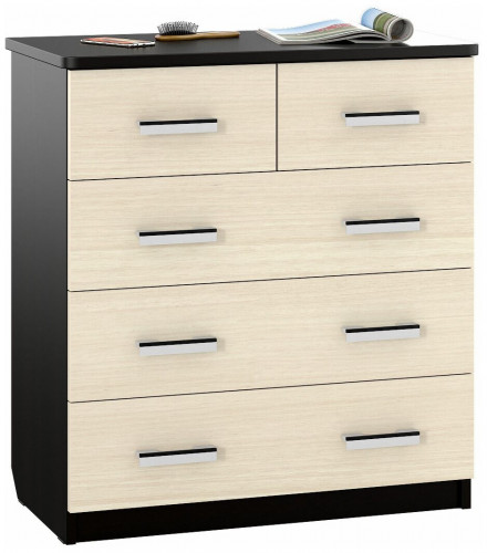 комод мд-5, цвет венге/дуб, 5 ящиков в Нижневартовске