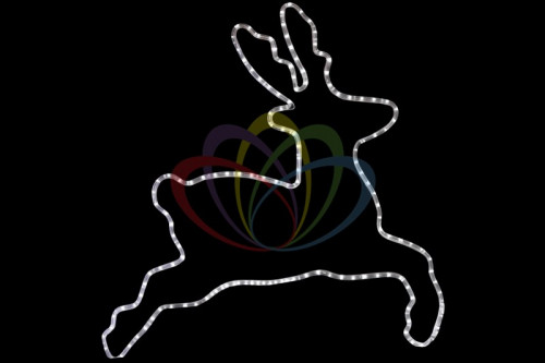 фигура бегущий олень белый 87x84 см в Нижневартовске