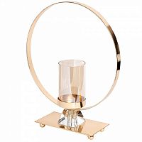 подсвечник золотой металлический со стеклом, 29 см в Нижневартовске