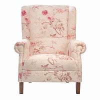 кресло shannon белое с принтом розовые цветы в Нижневартовске