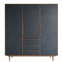 шкаф bruni black трехстворчатый черный в Нижневартовске