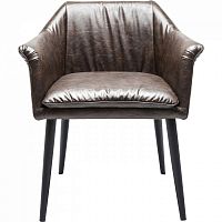 стул с подлокотниками diner коричневый в Нижневартовске