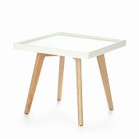 стол кофейный drew светло-коричневый, белый в Нижневартовске