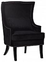 кресло с подушкой, черный велюр, 72х71х101 см в Нижневартовске