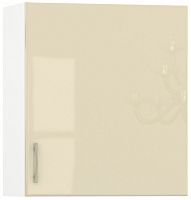 шкаф навесной 600 1 дверь кухня сандра ваниль глянец/белый, можно сушку установить в Нижневартовске