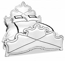 кровать двуспальная 160х200 белая с каретной стяжкой achromatic в Нижневартовске