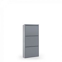 полка для обуви rox 3 двери металлическая серая от la forma (ex julia grup) в Нижневартовске