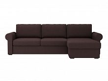 диван peterhof угловой коричневый с оттоманкой с емкостью для хранения в Нижневартовске