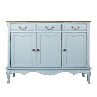 голубой комод leontina (3 ящика и 3 двери) голубой в Нижневартовске
