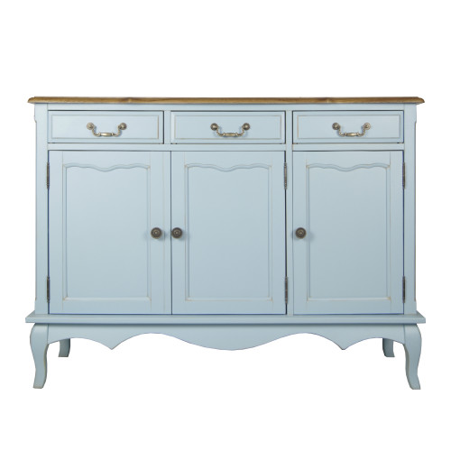 голубой комод leontina (3 ящика и 3 двери) голубой в Нижневартовске