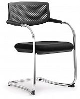 кресло офисное самба black cfхром / черный пластик / черная ткань в Нижневартовске