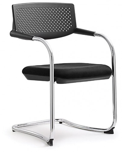 кресло офисное самба black cfхром / черный пластик / черная ткань в Нижневартовске