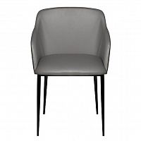 стул серый с подлокотниками иск.кожа 51х55х78 в Нижневартовске