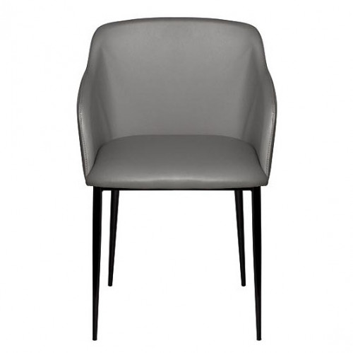 стул серый с подлокотниками иск.кожа 51х55х78 в Нижневартовске