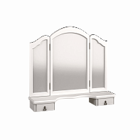 зеркало-трельяж настольное белое с ящиками aletan в Нижневартовске