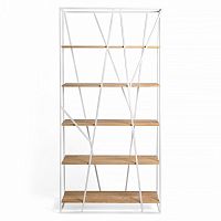 стеллаж powell white темный дуб в Нижневартовске