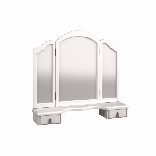 зеркало-трельяж настольное белое с ящиками aletan в Нижневартовске