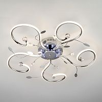 потолочная светодиодная люстра eurosvet curl 90129/5 хром в Нижневартовске
