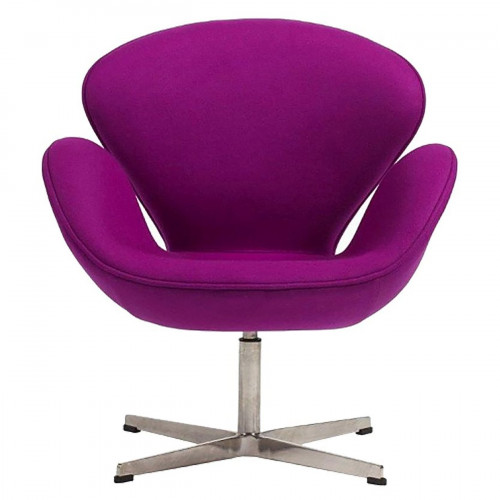 кресло swan chair кашемир лиловое в Нижневартовске