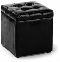 пуф шарм-дизайн люкс с ящиком черный в Нижневартовске