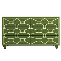 зеленый комод emerald 6 ящиков зеленый, золотой в Нижневартовске