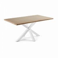 стол обеденный arya светло-коричневый с белыми ножками от la forma (ex julia grup) в Нижневартовске