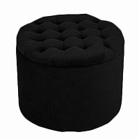 пуф wooden круглый чёрный в Нижневартовске