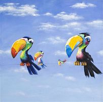 картина маслом семья туканчиков в Нижневартовске