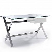 письменный стол angel cerda стеклянный от angel cerda белый в Нижневартовске