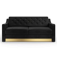 диван kory двухместный прямой черный в Нижневартовске