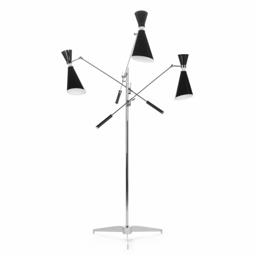 напольный светильник stanley черный/хром в Нижневартовске