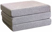 пуф шарм-дизайн матрас мобильный шаг 120 мальта серая в Нижневартовске