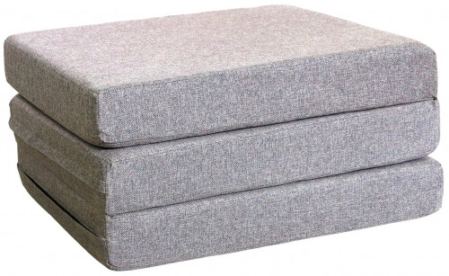 пуф шарм-дизайн матрас мобильный шаг 120 мальта серая в Нижневартовске