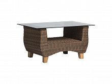 кофейный столик нола со стеклянной столешницей тёмно-коричневый в Нижневартовске