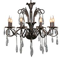 подвесная люстра omnilux oml-78003-08 коричневая в Нижневартовске