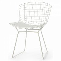 стул bertoia side кожаный standart белый в Нижневартовске
