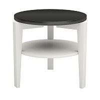 журнальный столик aster low белый с черной столешницей в Нижневартовске