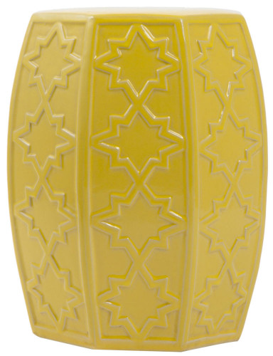 керамический столик-табурет garden stool желтый в Нижневартовске