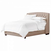 кровать двуспальная 180х200 без гвоздиков светло-бежевая из велюра hugo м р в Нижневартовске