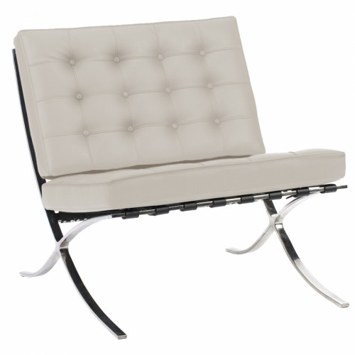 кресло barcelona chair молочное в Нижневартовске