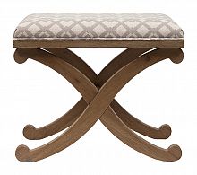 табурет деревянный мягкий x-leg stool коричневый в Нижневартовске