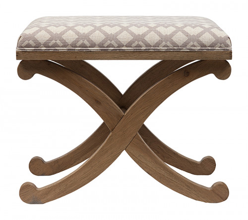 табурет деревянный мягкий x-leg stool коричневый в Нижневартовске