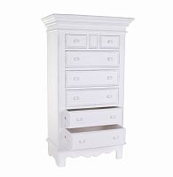 комод высокий с потайным ящичком нордик белый коричневый с состариванием в Нижневартовске