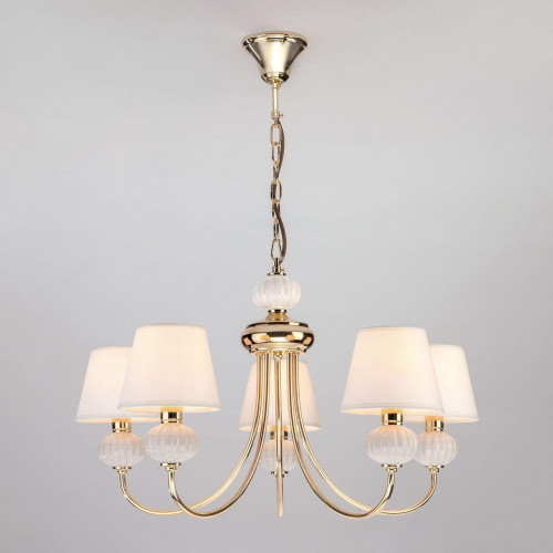 подвесная люстра eurosvet mella 60072/5 золото в Нижневартовске