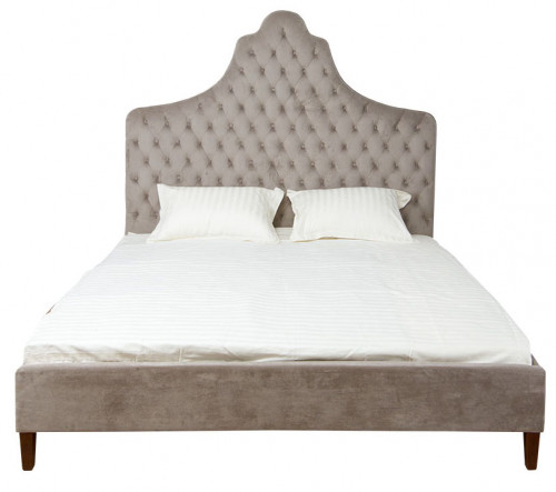 кровать двуспальная 180х200 бежевая из велюра guli в Нижневартовске