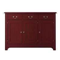 комод bordo три двери красный в Нижневартовске