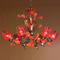 люстра 6755/8 v0889 от mm lampadari коричневая/красная в Нижневартовске