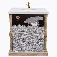 тумба с раковиной старый город снег fornasetti в Нижневартовске