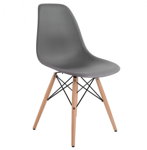 стул деревянный pc-015 серый (eames style) в Нижневартовске